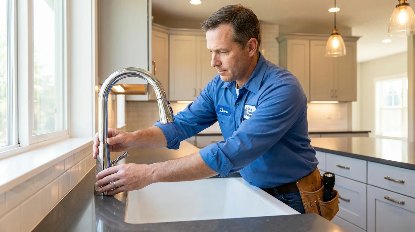 Kitchen faucet installation by Johns Plumbing LLC in Orange Cove